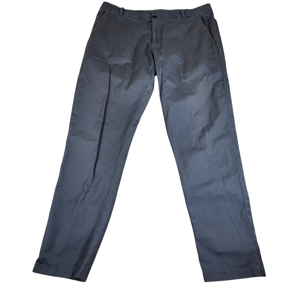 Lululemon Mens Grey Commission Pant Slim Fit Stretch Travel Business Casual 38